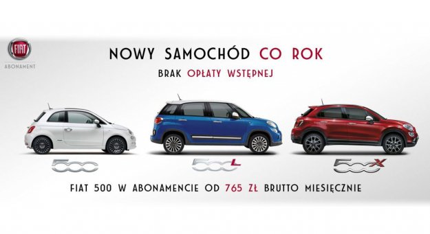 Fiat 500 w abonamencie ju od 765 z