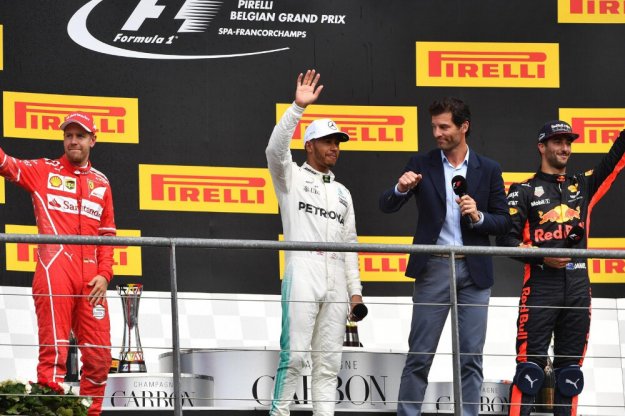 Hamilton zmniejsza przewag Vettel po wygranej w Belgii