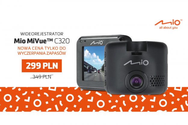 Wideorejestrator Mio MiVue C320 w promocyjnej cenie